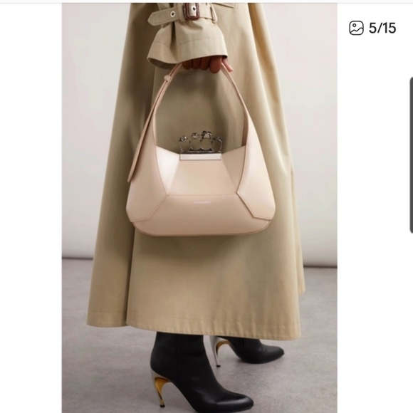 NWT Alexander McQueen Light Camel Hobo Bag Authentic - Picture 10 of 10